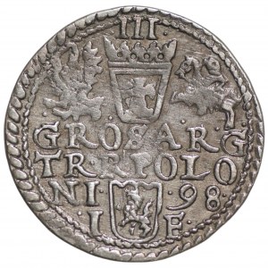 Zygmunt III Waza (1587-1632) - Trojak koronny 1598 - Olkusz