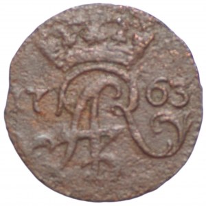 August III Sas (1733-1763) - Szeląg elbląski 1763 - Elbląg