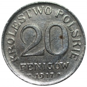 Królestwo Polskie - 20 fenigów 1917