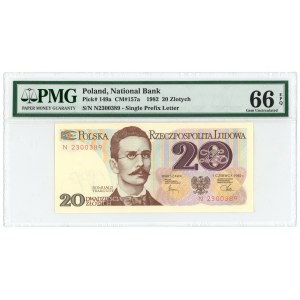 20 złotych 1982 - seria N - PMG 66 EPQ