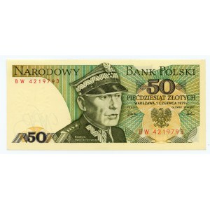 50 złotych 1979 - seria BW