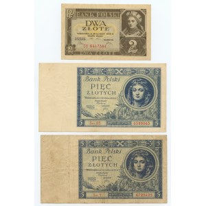2-100 złotych 1930-1936 - zestaw 5 banknotów