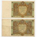 50, 500 złotych 1919-1929 - zestaw 3 banknotów