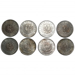 10 złotych 1936 - Józef Piłsudski - zestaw 8 monet
