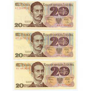 20 złotych 1982 - zestaw 6 banknotów