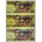 20 złotych 1982 - zestaw 6 banknotów