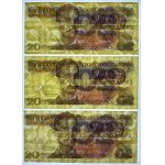 20 złotych 1982 - zestaw 6 banknotów