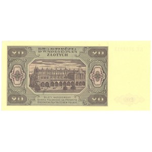 20 złotych 1948 - seria KE - WZÓR