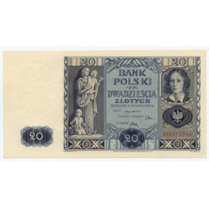 20 złotych 1936 - seria AK