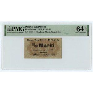 Wągrówiec - 1/2 marki 1919 - PMG 64 EPQ