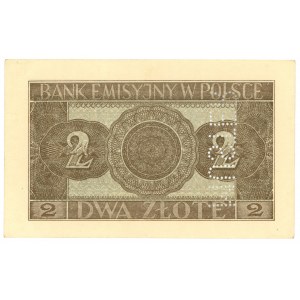 2 złote 1941 - seria AF - perforacja MUSTER