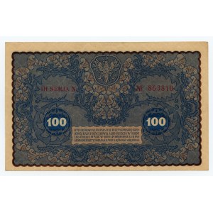 100 Polish marks 1919 - IH series N
