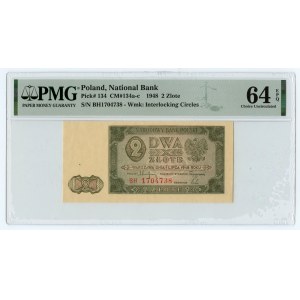 2 gold 1948 - BH series - PMG 64 EPQ