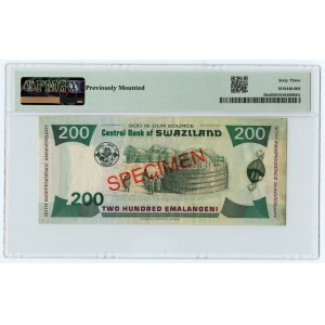 SWAZILAND - 200 emalangeni 1998 AA0000000 SPECIMEN - PMG 63