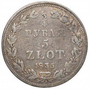 3/4 rubla = 5 złotych 1835, MW Warszawa