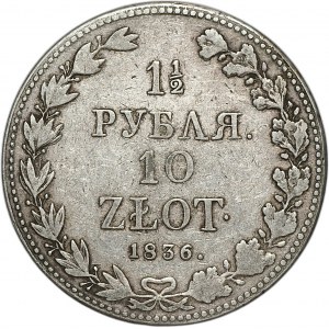 1 1/2 rubla = 10 złotych 1836 MW Warszawa