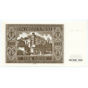 Rekonstrukcja 1000 złotych 1941 (2004) Krakowiak MCSM 966, Numeracja daty Chrztu Polski 966
