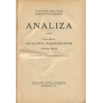 SIERPIŃSKI Wacław - Analiza. Liczby rzeczywiste i zespolone [1923-1925]
