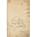 Rękopiśmienne notatki studenta medycyny na Uniwersytecie Wileńskim [1831]