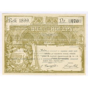 Annual ticket of the Society of Friends of Fine Arts in Cracow [1899].