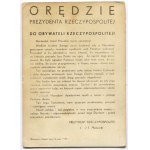 [Cardboard photograph] Message of the President of the Republic. To the citizens of the Republic of Poland! Marshal Jozef Pilsudski's life ended [1935].