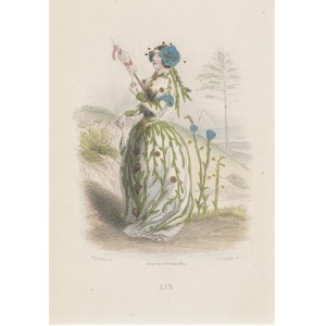 [grafika] GRANDVILLE (Jean Ignace Isidore Gérard) - Lin [ok. 1850]