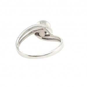 RING IN WHITE GOLD 2.50 GR WITH DIAMONDS - DHR30507