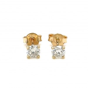 EARRINGS IN YELLOW GOLD 0.85 GR WITH DIAMONDS - ER40204
