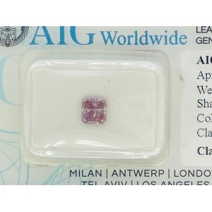 DIAMANT 0,54 CT FANCY PURPLE - SI3 - STRAHLENSCHLIFF - F20415