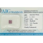 DIAMANT 0,54 CT FANCY PURPLE - SI3 - STRAHLENSCHLIFF - F20415