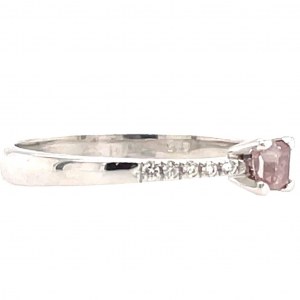 RING IN WHITE GOLD 1.54 GR WITH FANCY INTENSE PINK DIAMOND + BRILLIANTS - RNG20409