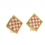 EARRINGS WITH DIAMONDS AND RUIES - AI30510