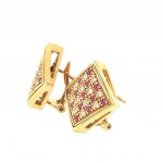 EARRINGS WITH DIAMONDS AND RUIES - AI30510