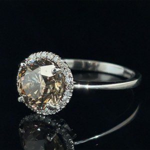 RING IN WHITE GOLD 2.40 GR WITH 2.06 CT DIAMOND + BRILLIANTS - RNG21211