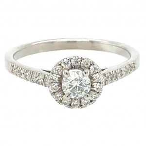 RING IN WHITE GOLD 2.37 GR WITH DIAMONDS FOR 0.20 CT G/VS2 0.24 CT F/VS1-2 SIZE-6.5 - RNG21219