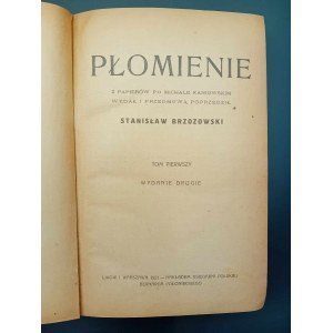 Płomienie Z papierów po Michale Kaniowskim wydał i przedmową poprzedził Stanisław Brzozowski Tom I-II Wydanie II Rok 1921