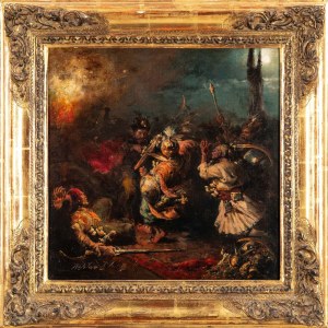 Wacław PAWLISZAK (1866 Warszawa - 1905 Warszawa), Scena batalistyczna