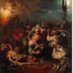 Wacław PAWLISZAK (1866 Warszawa - 1905 Warszawa), Scena batalistyczna