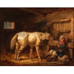 Henryk PILLATI (1832 Warszawa - 1894 Warszawa), W stajni, 1862?