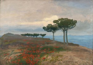 Ivan TRUSZ (1869 Vysotsk, Ukraine - 1941 Lviv), Landscape with poppies