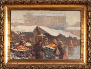 Erno ERB (1890 Lviv - 1943 Lviv), Mercato in un giorno d'inverno