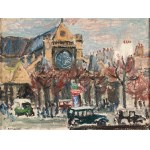 Stanisław BORYSOWSKI (1901 Lwów - 1988 Toruń), Widok na kościół Św. Eustachego w Paryżu