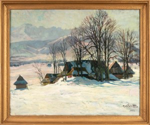 Michał STAŃKO (1901 Sosnowiec - 1969 Zakopané), Horská krajina s chatami, 1953