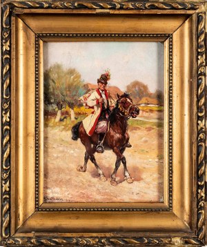 Adam SETKOWICZ (1876 Kraków - 1945 Kraków), Krakowiak on horseback, 1918
