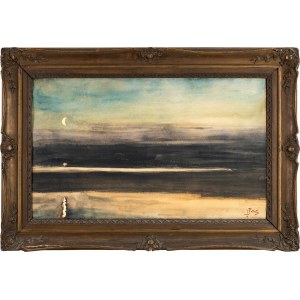 Julian FAŁAT (1853 Tuligłowy - 1929 Bystra), Morze nocą