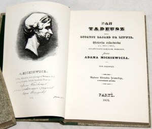 MICKIEWICZ- PAN MICHAEL 1834 first printing [reprint].