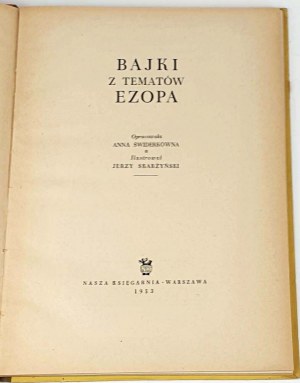 TALES FROM EZOPA'S THEMES illustrated by Skarżyński 1953