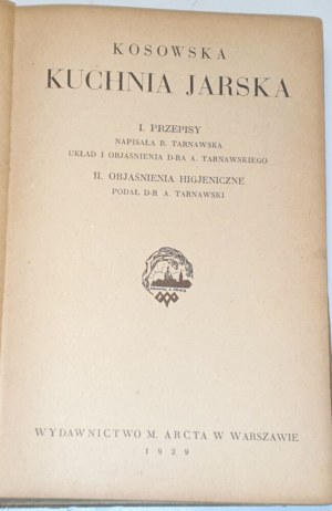 CZARNOTA - JAR'S KUCHNIA 1931.
