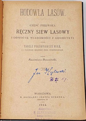 BRZEZIŃSKI - HODOWLA LASÓW PART 1-2, 1884-92