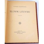 IŁŁAKOWICZÓWNA- SŁOWNIK LITEWSKI Poezje 1936 Autograf Autorki